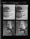 Two men talking; Lady with suitcase (4 Negatives), March 6-7, 1958 [Sleeve 10, Folder c, Box 14]